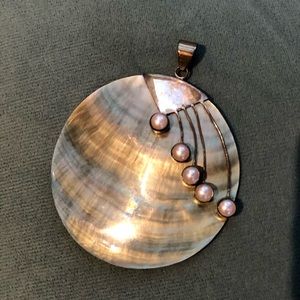 Mother of pearl pendant. Handmade, perfect